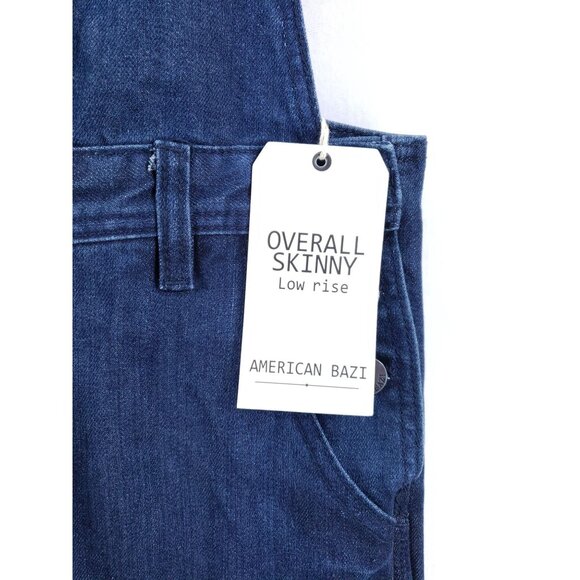 American Bazi Low Rise Skinny Overalls Women's Size Large - Picture 6 of 10